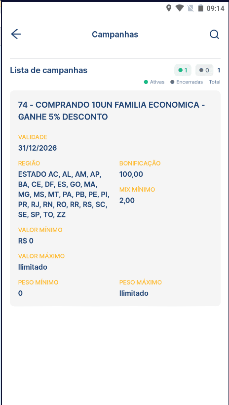 Participantes da campanha no aplicativo AFV