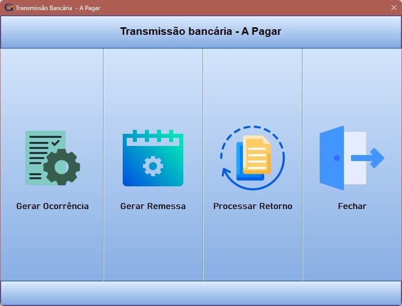 Transmissão bancária a pagar — Remessa e Retorno SIG 2000