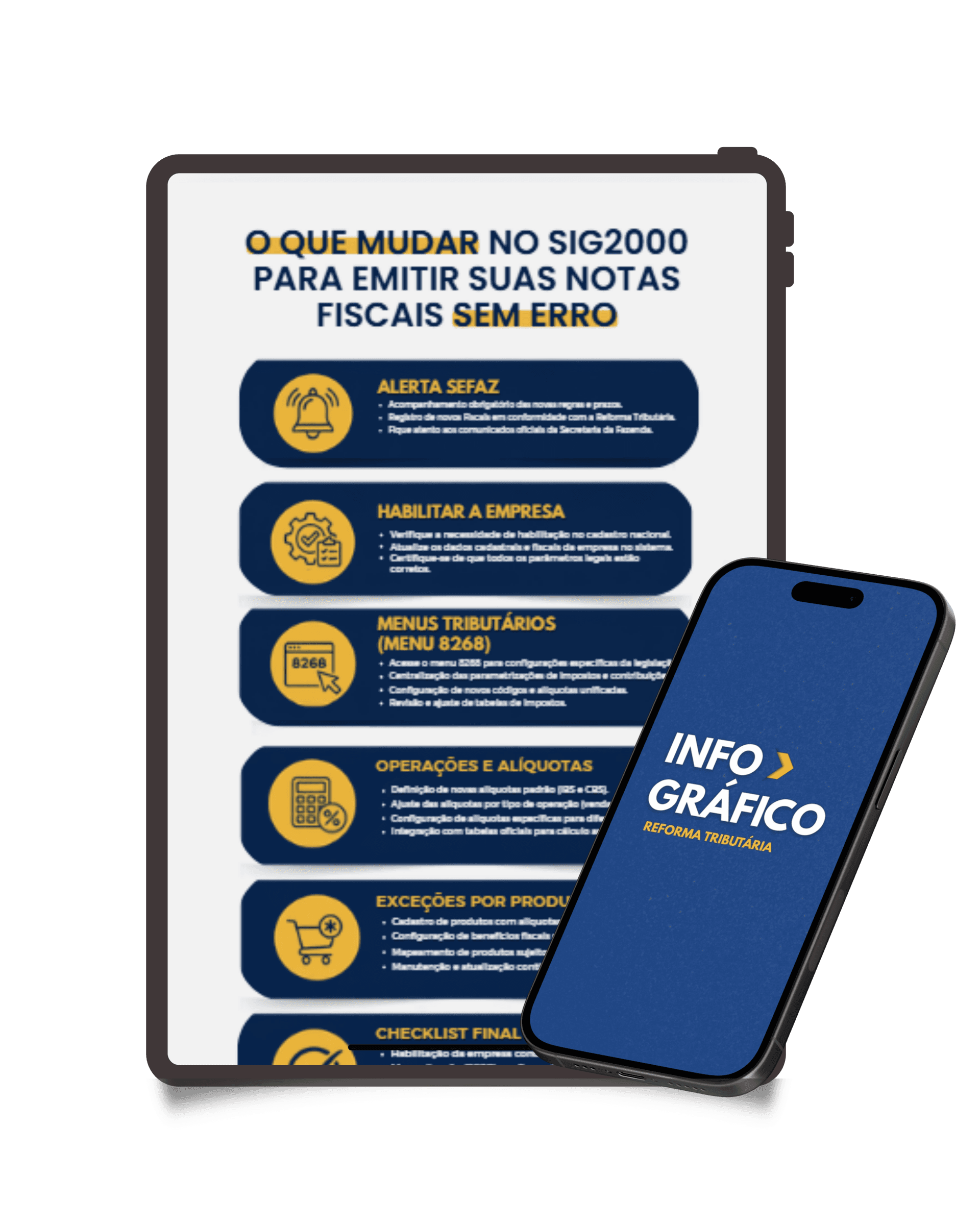 Capa do infográfico da Reforma Tributária SIG 2000